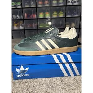 Adidas Samba OG Shadow Green Cream White Sneakers ID1483 Men's Size 13 NEW